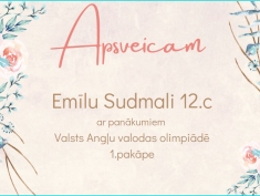 Panākumi Valsts Angļu valodas olimpiādē