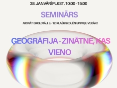 Notiks seminārs par ģeogrāfijas vīziju un studijām