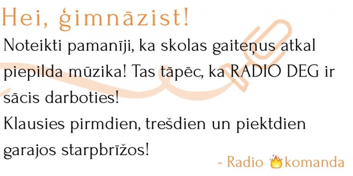 Radio DEG ir sācis darboties!